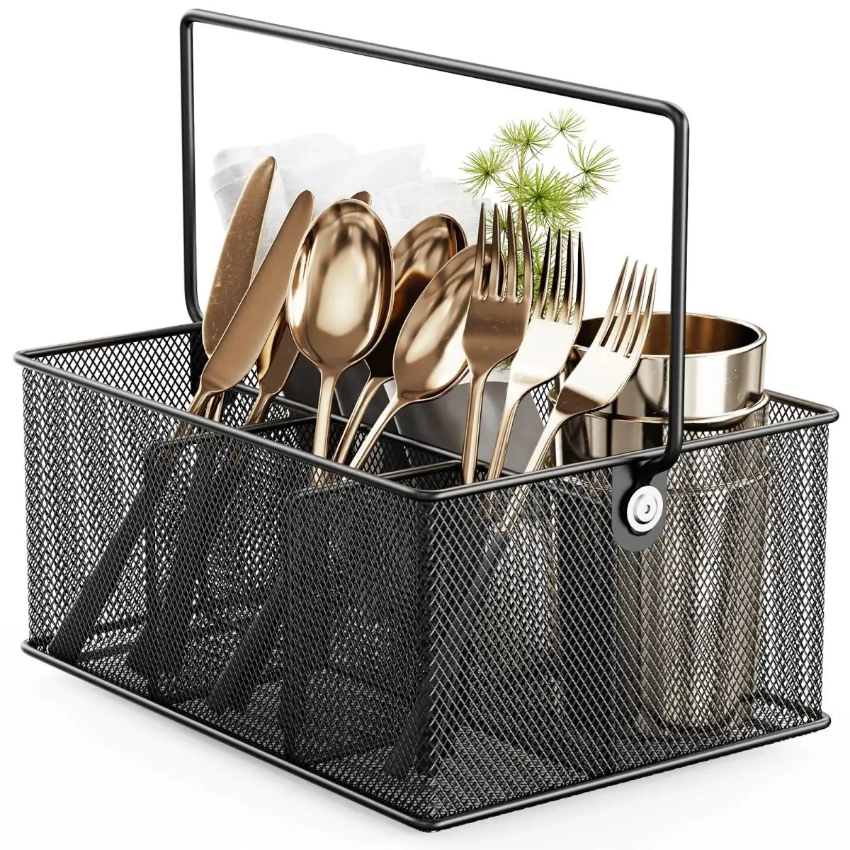 Diversified Kitchen Utensil Holder Silverware Condiment Flatware Caddy Cutlery Spoon Knife Storage Basket For Table Organizer