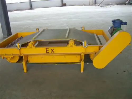 suspends self-discharging permanent magnetic separators for removing iron