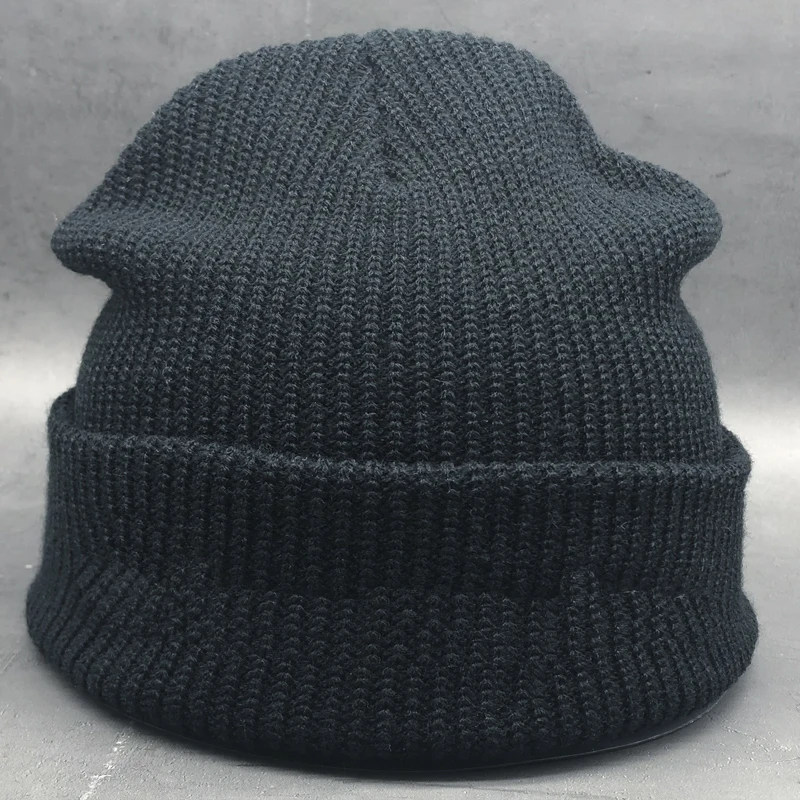 custom 100% acrylic winter hats knitted plain jacquard beanie hat wholesale