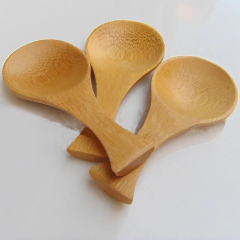 Hot Sales Tea Spoon 10x4cm  bamboo leaf spoon ice cream honey spoon