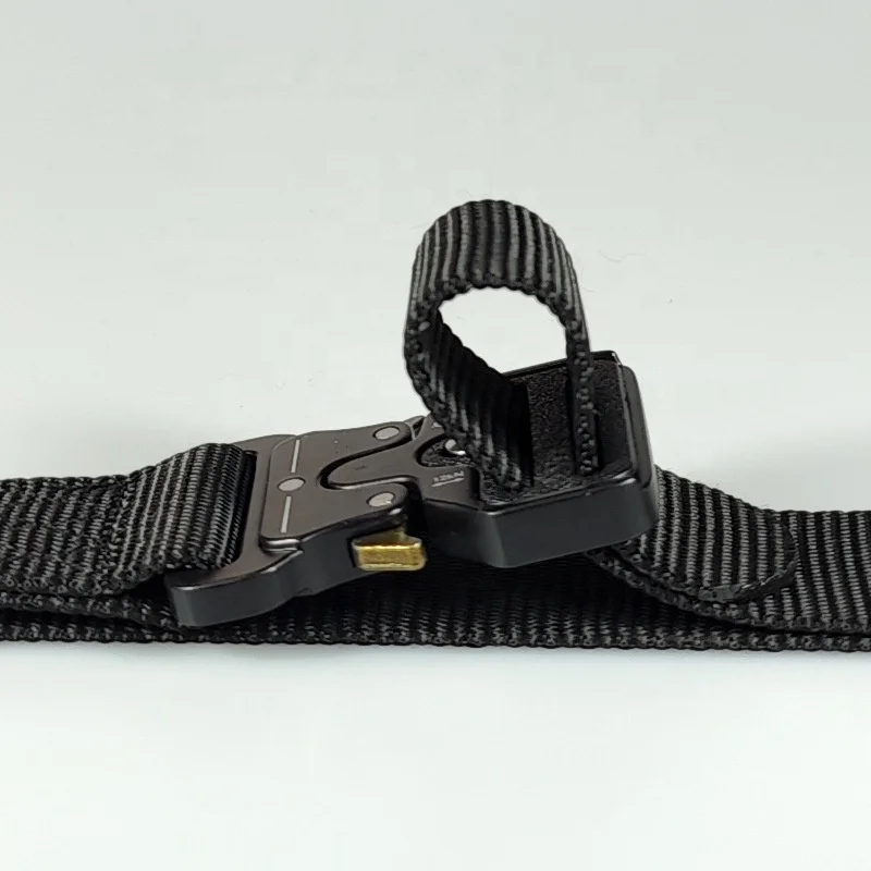 3.8CM Wholesale Custom Woven Thick Nylon Webbing Belt With Heavy Duty Quick Release Metal Buckle Mens Tactical Belts