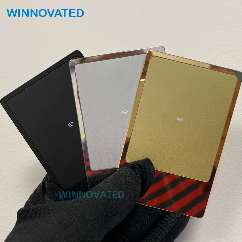Full Anodized One Side Metal One Side Plastic Key Hidden Premium Business Metal NFC Card
