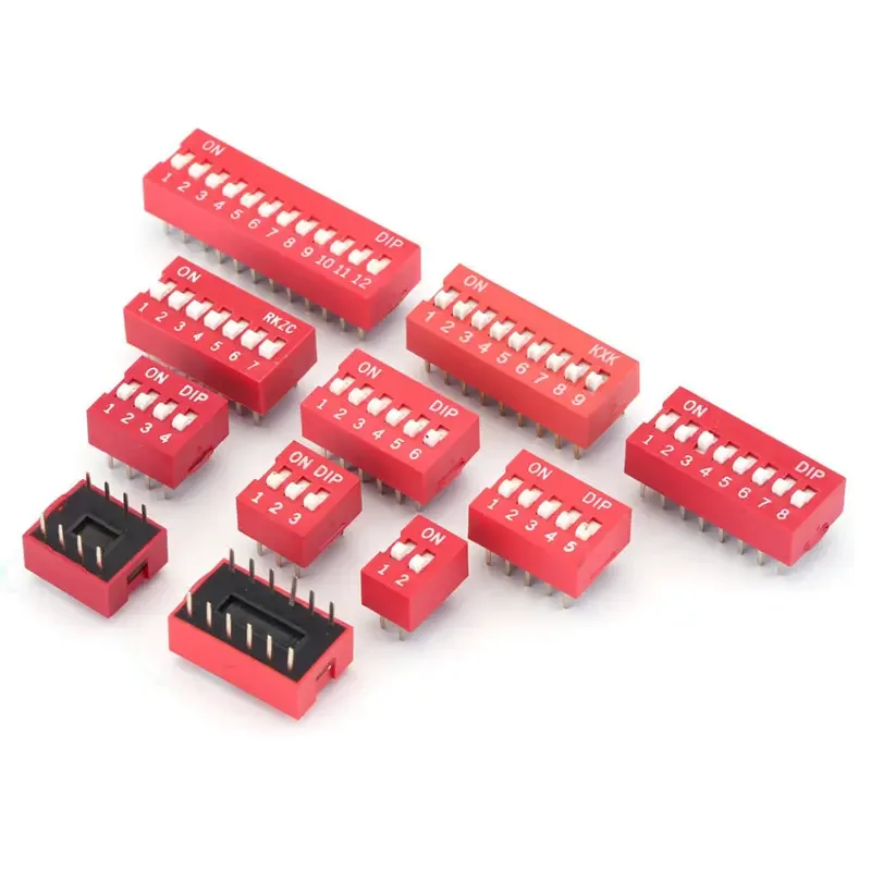 10-битный красный прямой переключатель HXS 2 54 DIP Switch