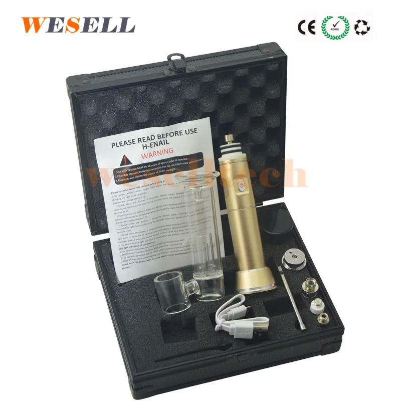 
electric dab rig Wax vaporize dry herb henail mini dnial glass water nail dab pen wax vaporizer 