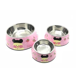 colorful Pet cat bowl stainless steel dog bowl  manufacturers pet bowl