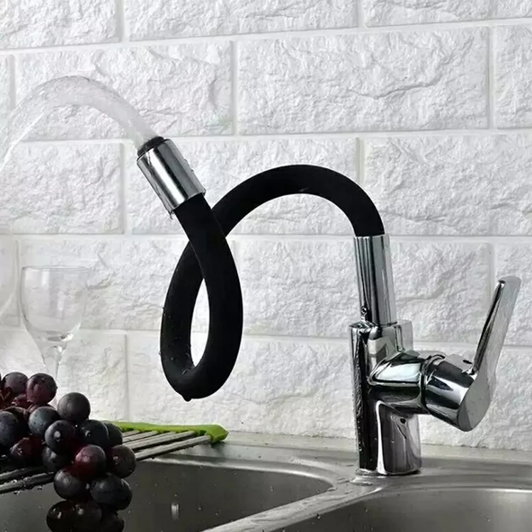 Newest design kitchen accessories single handles kitchen taps flexible kitchen faucet