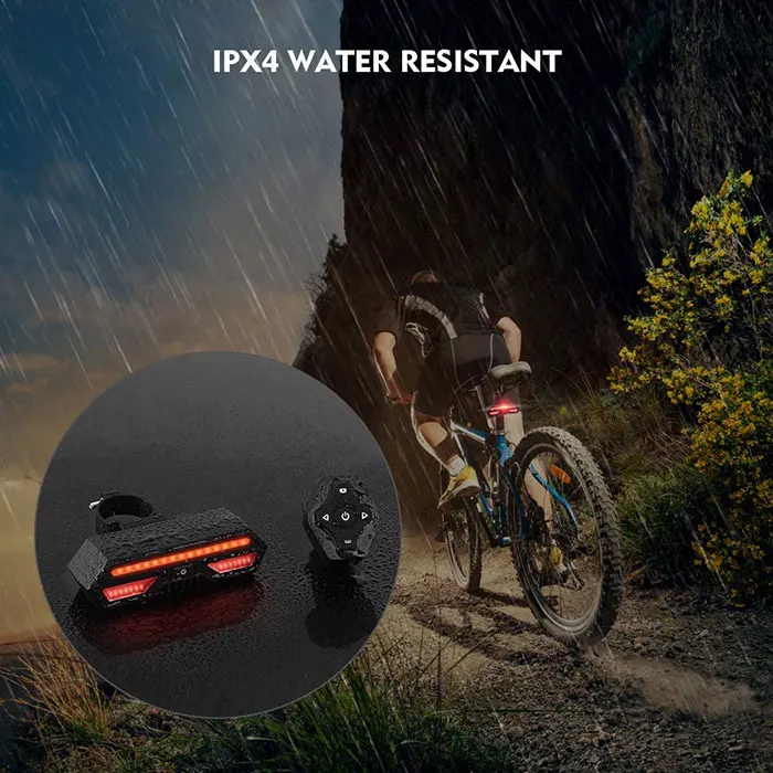 Wireless Bike Rear Light laser tail lamp Smart USB Rechargeable Cycling Accessories Remote Turn led Bicycle Lights