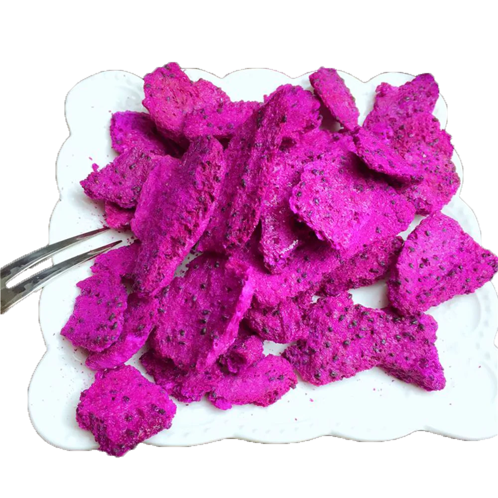 Wholesale Freeze Dried Red Dragon Fruits Crisps Freeze dried Pitaya Fruit Slices