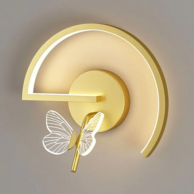 Butterfly Wall Lamp Bedroom Bedside Modern Minimalist Living Room Background Creative Aisle Corridor TV Indoor