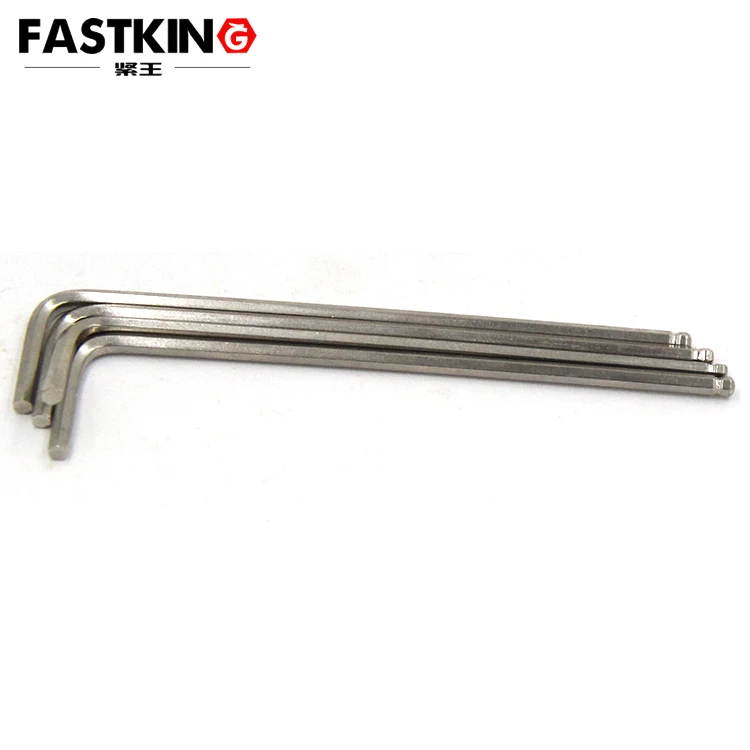 ISO 2936 CR-V nickel plated hexagon socket screw keys ball point hex key wrench 4*28*110