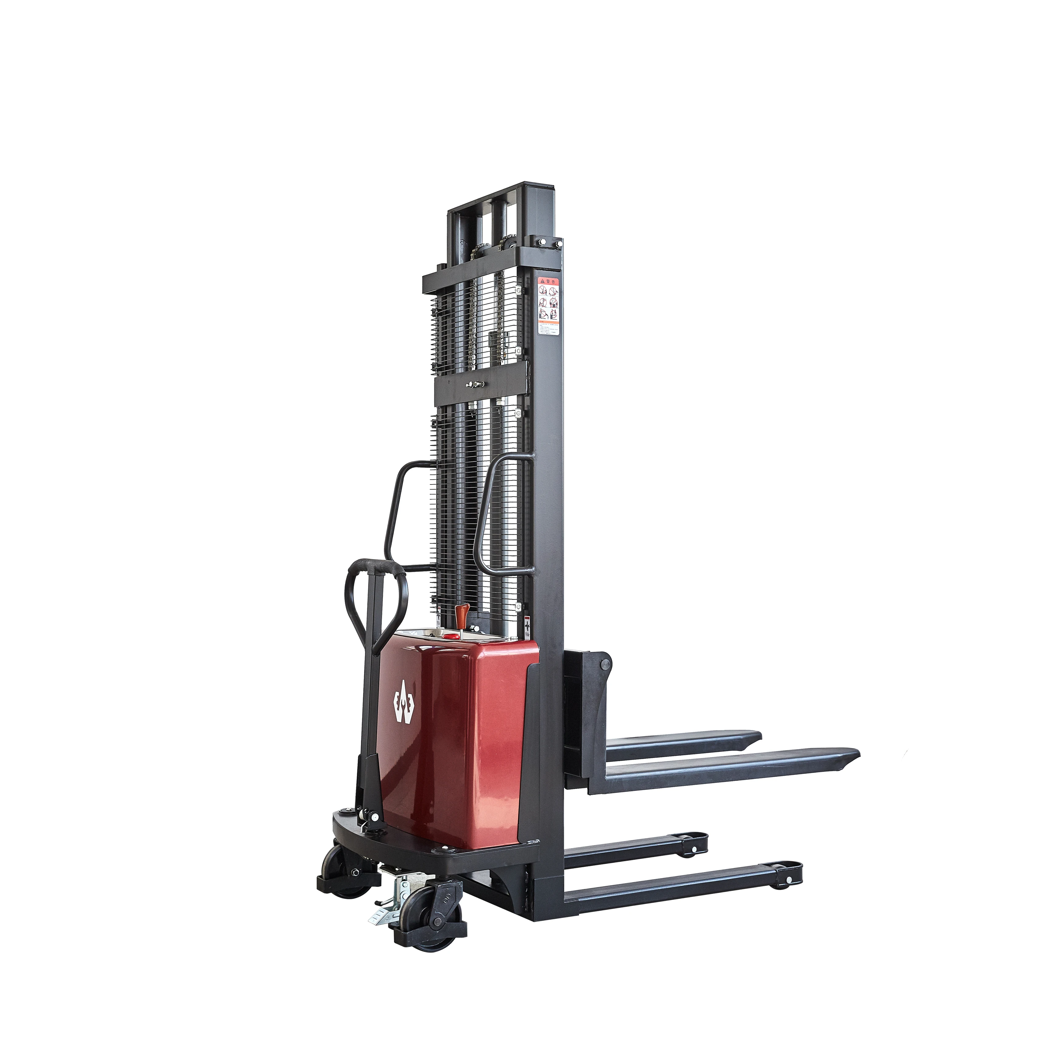 1.5T Semi Electric Pallet Tider Stacker For Food & Beverage Factory With 2500mm Lifting Height