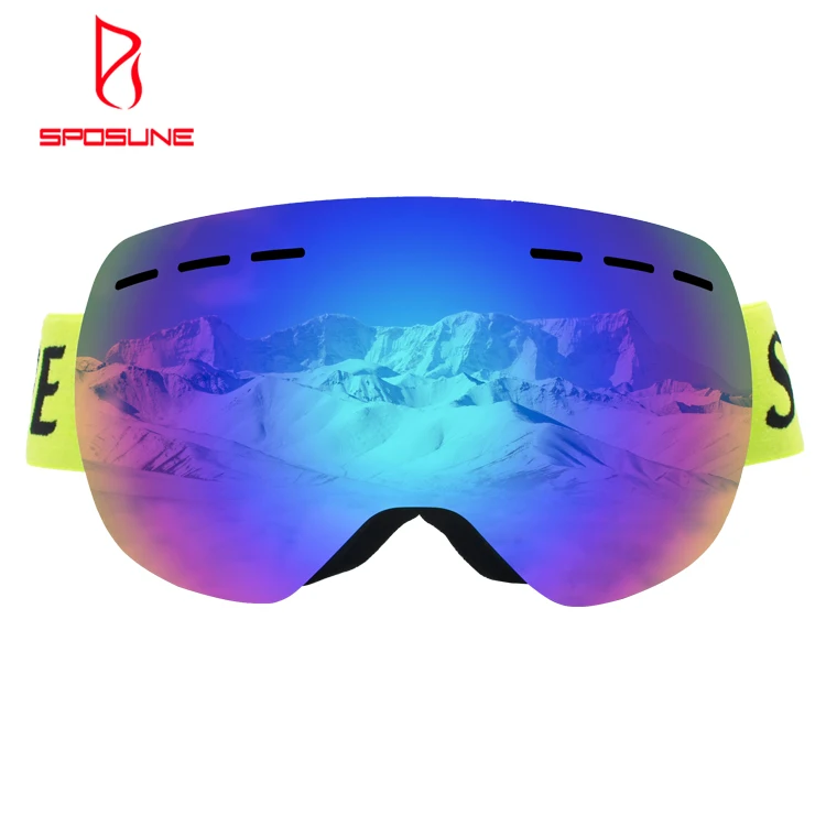 
2020 Adjustable anti fog dual lens windproof safety snow googles glasses snowboarding ski goggle 