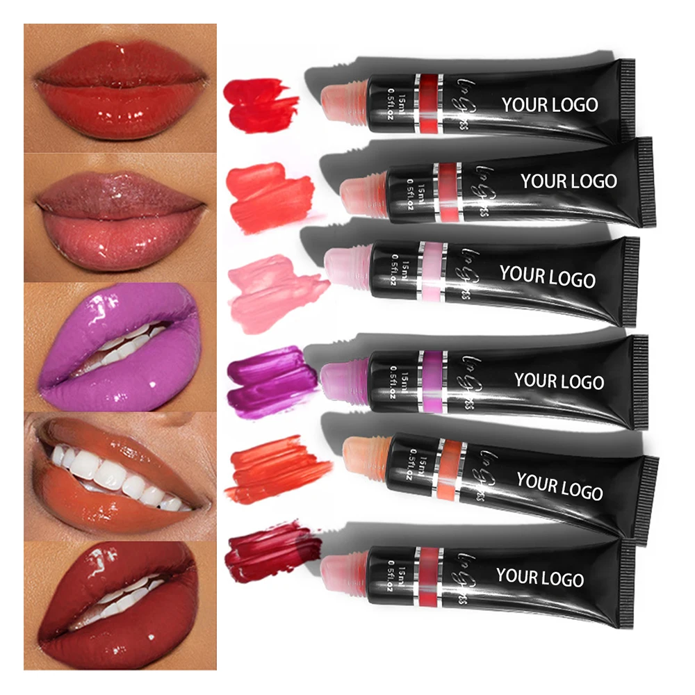 Lip Gloss Packaging Base Wholesale Bulk Glossy Private Label Custom Glitter Clear Vendor Lip Gloss
