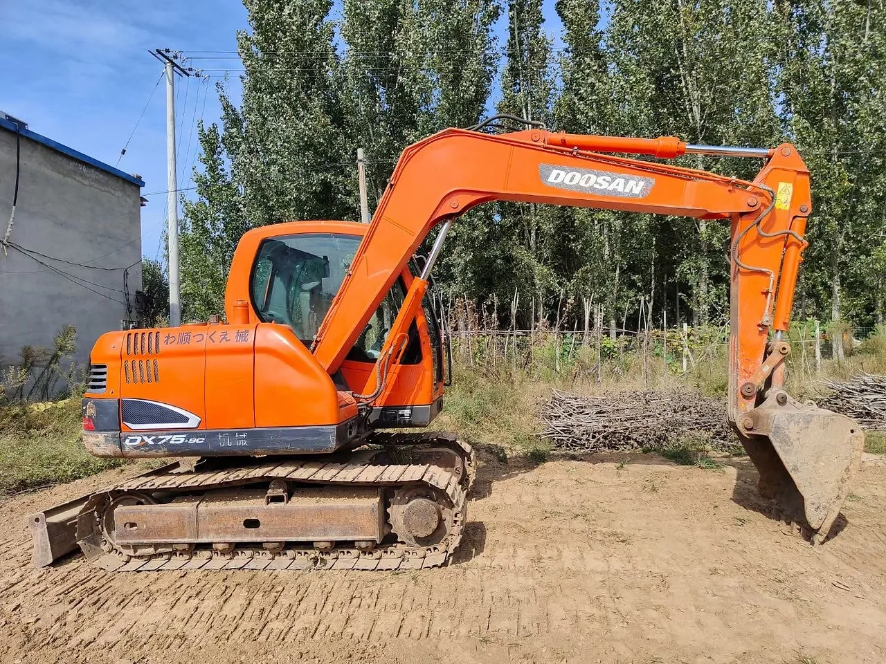 Лидер продаж doosan экскаватор dx75 dx60 гусеничный Doosan с лезвием бульдозера