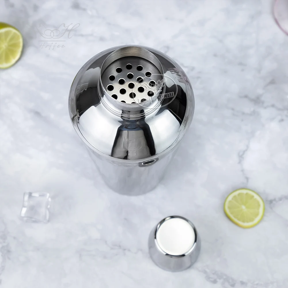 New Design 3 Piece Cobbler Cocktail Shaker 18/8 Stainless Steel Drinkware Mixing Glass Bartender Mixer Tools Bar Shaker