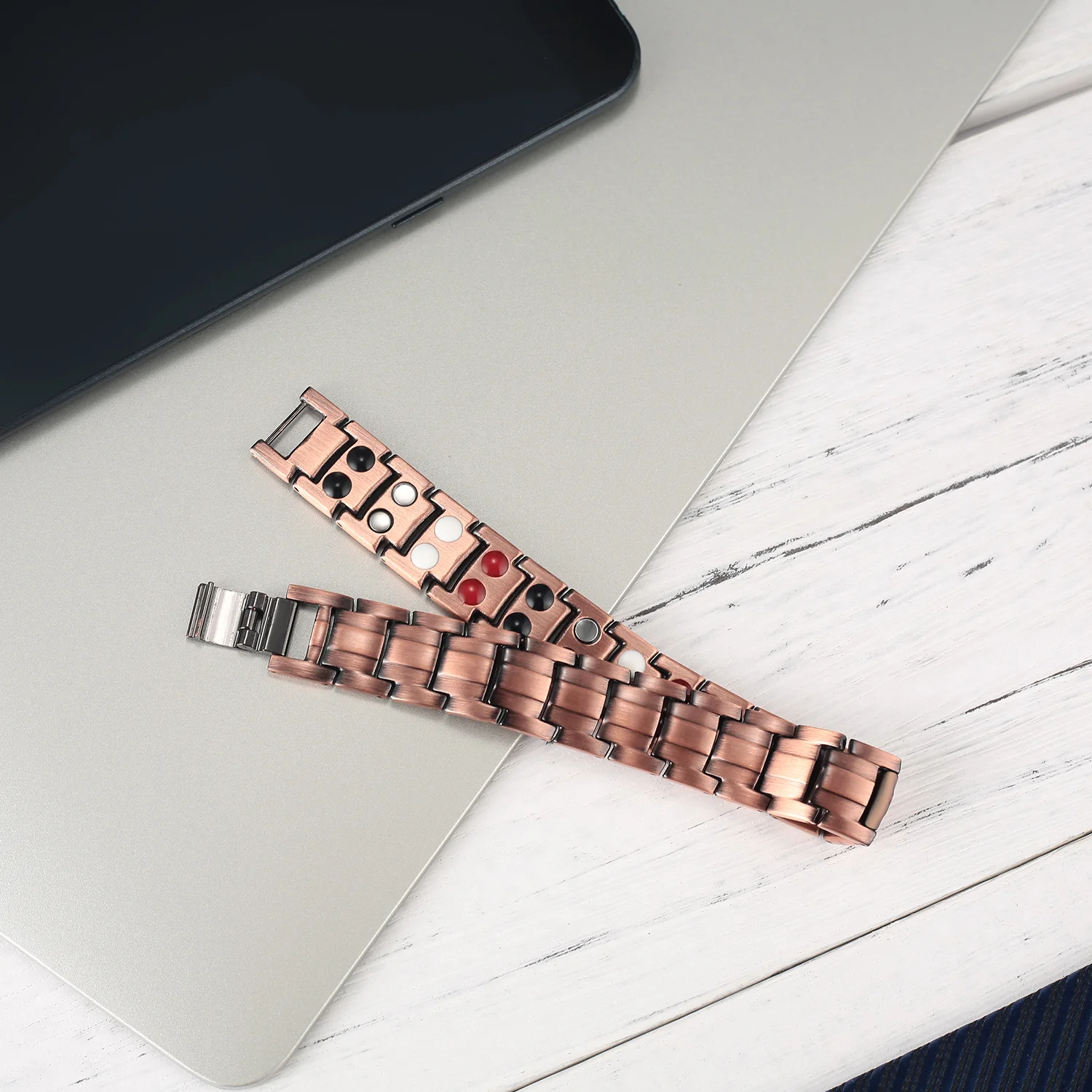 Pure Red Copper Bracelet Magnet Women Men Red Copper  Energy Health Bracelet Elegant Titanium Magnetic Therapy Bracelets