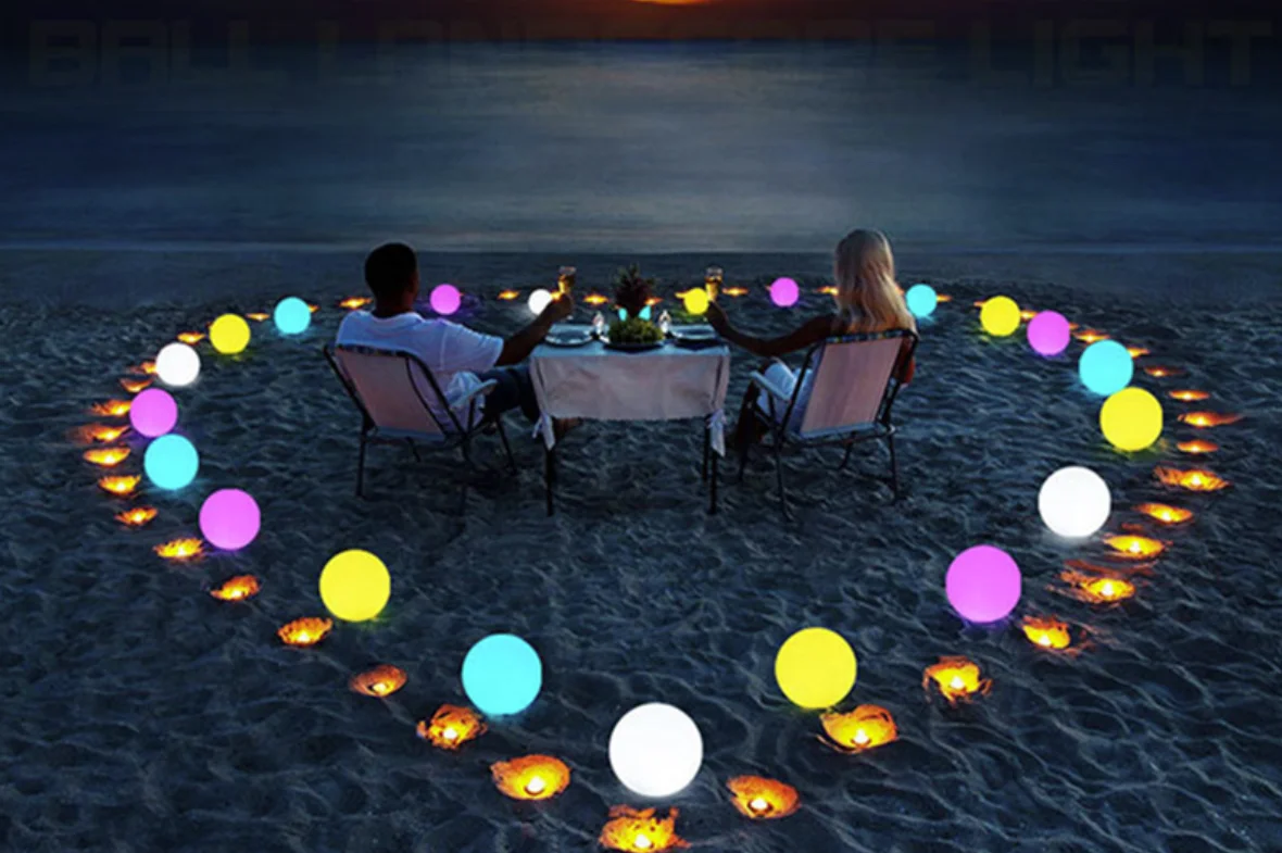 Wholesale Modern Style LED Ball Lights Remote Control Colorful Night Luminous Balls Holiday Decoration Stage Props Hotel Use