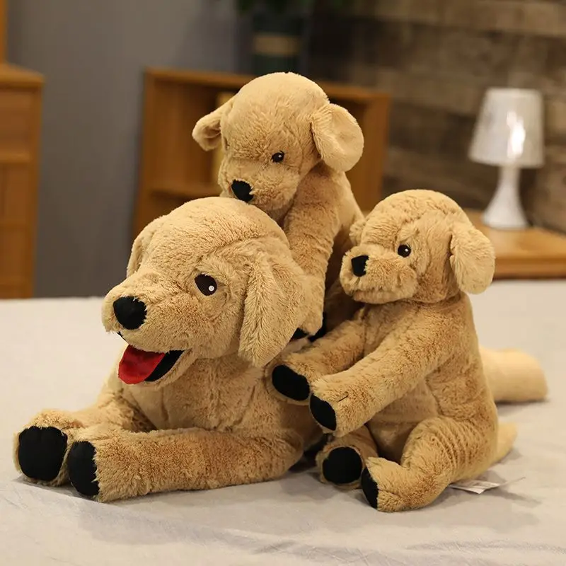 Simulation Labrador Dog Doll Stuffed Plush Toys Golden Retriever Lovely Cute Rag Dolls Gifts