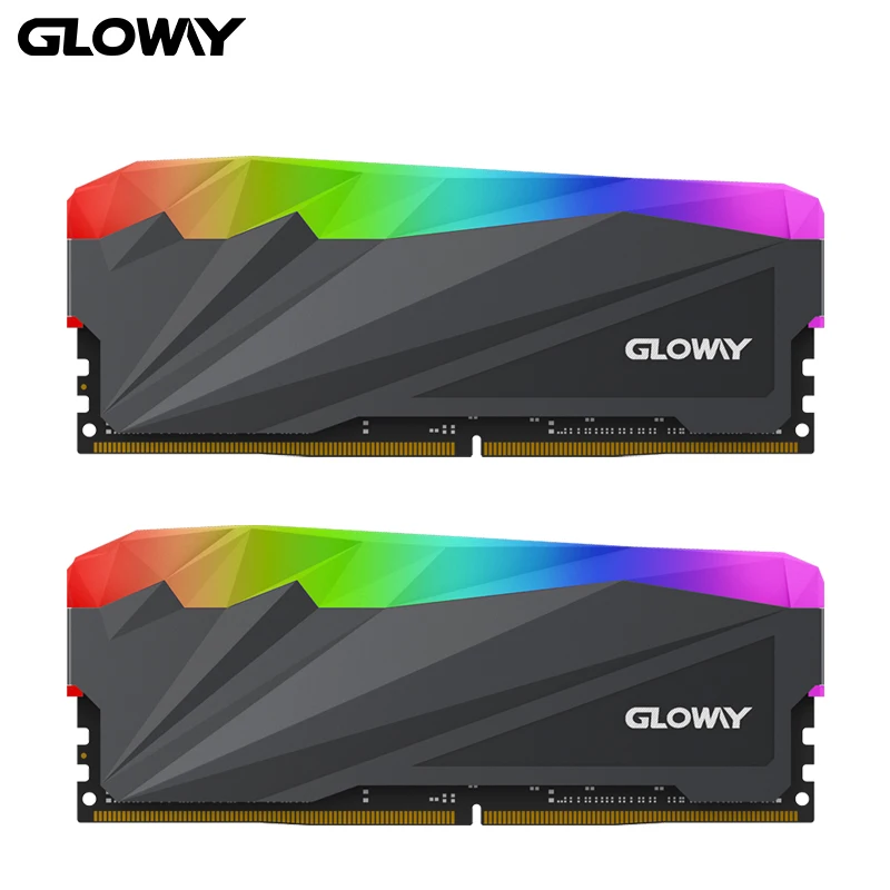  Оперативная память Gloway для игр DDR4 8 Гбит/с 3200 МГц Свет 16 Гб (8 * 2) 3000 RGB RAM с радужным эффектом освещения