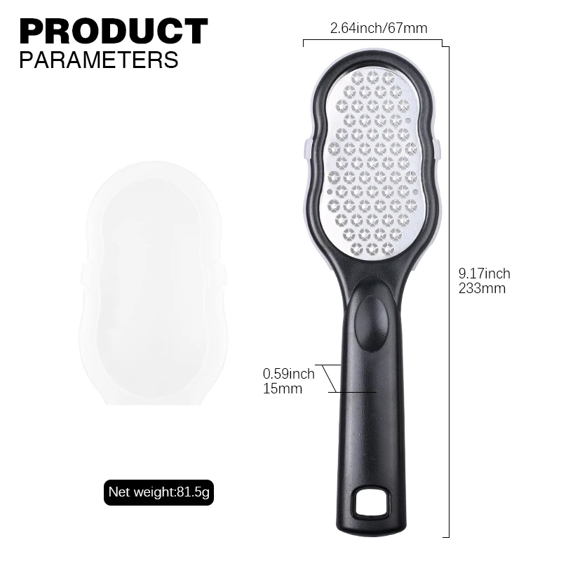 Customized various foot care tools pedicure file with LOGO remove dead skin pedicure tools set stainless steel foot file