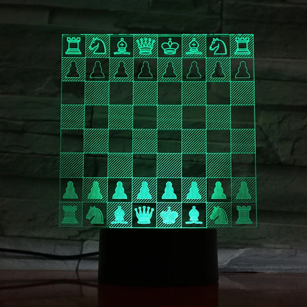 
Factory Price checkerboard with Touch Control Brightness 3d Led Night Light USB Rechargeable for friends gift 