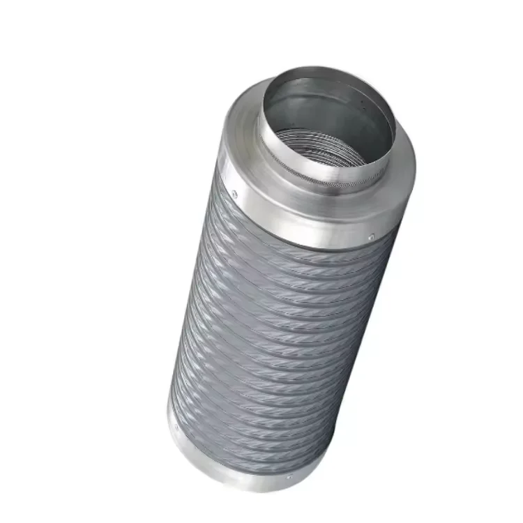 250mm Aluminum Head Silencing Pipe for HVAC Systems Chinese Design Style for Heating Hospitals Gyms Halls Schools Dining Areas