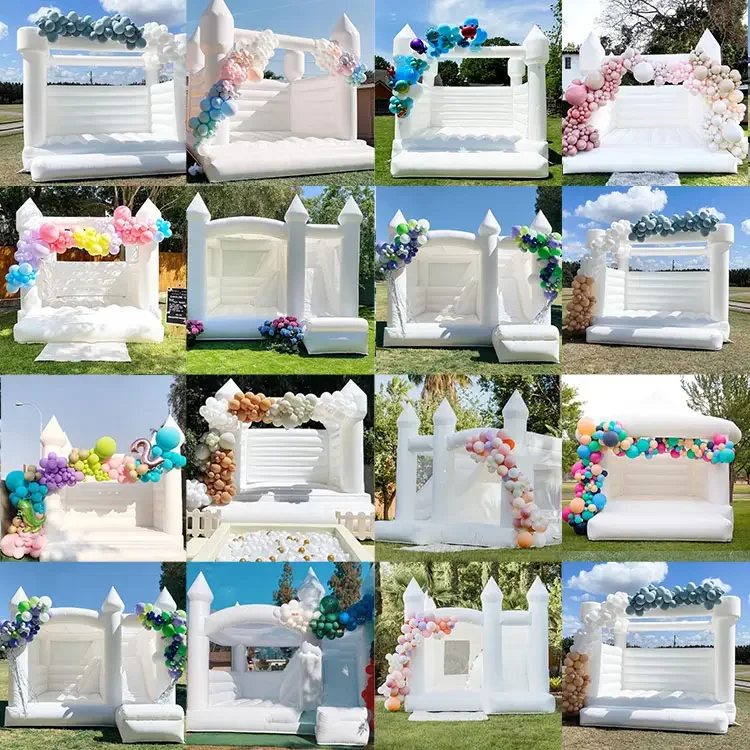 6x6 Castle Big King Size Toddler Mini White Bouncer Bounce House With Ball Pit