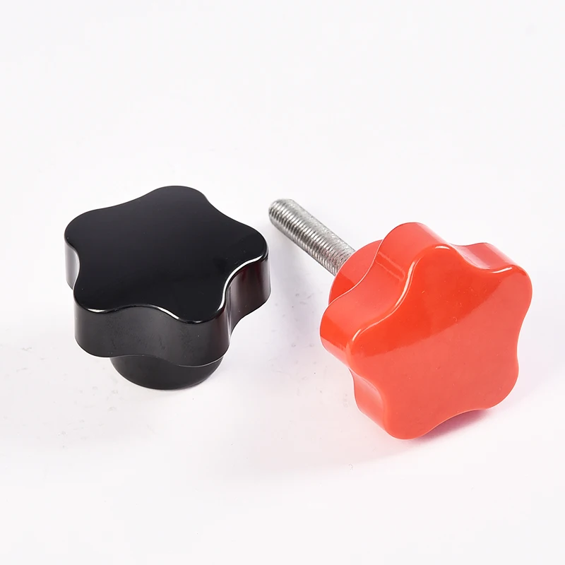 
Factory direct sale through hole knob plastic star head clamping knobs 