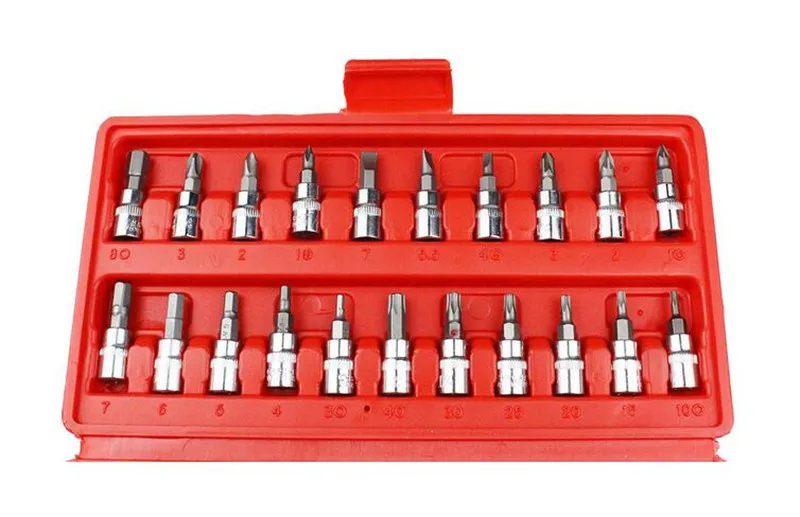46PCS 1/4 DR Auto Repair Wrench Tools Socket Set With Ratchet Handle Tool Kiit