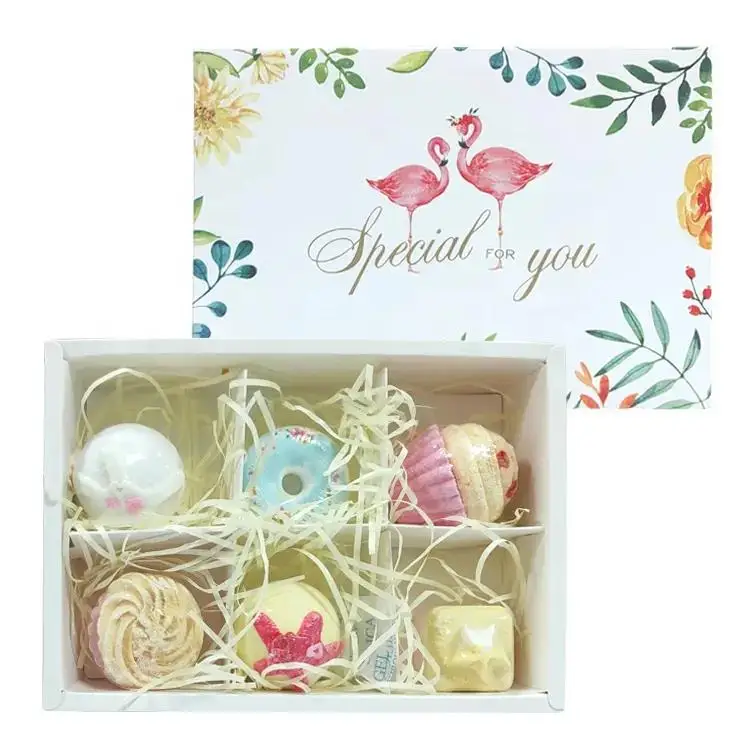 Fizzy Bath Bombs Kids Mini Donut Cookie cup cake Shape Luxury Mini Bath Salt Ball Bombs Packing Gift Set