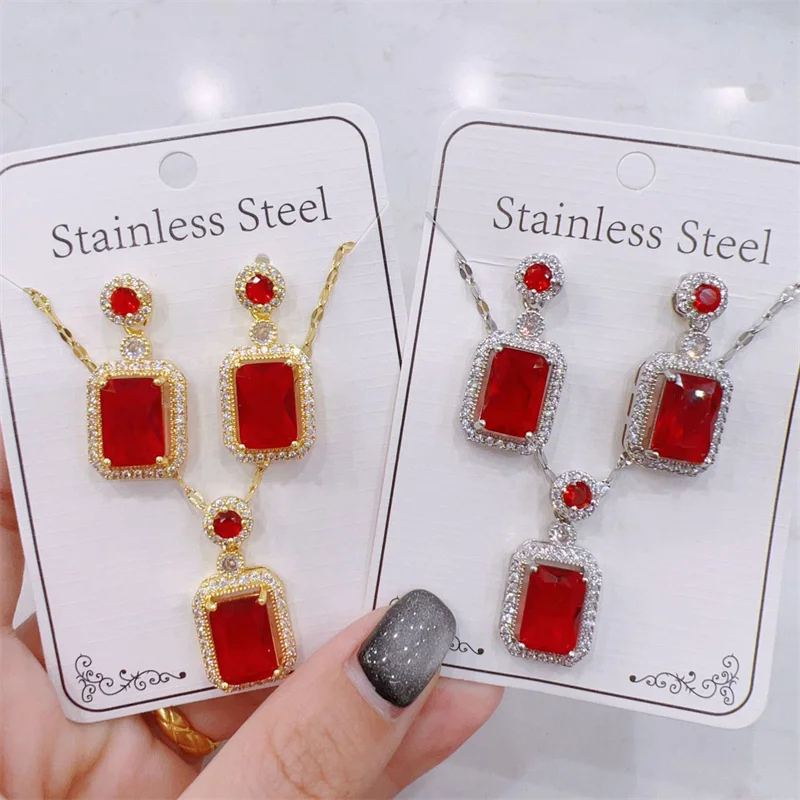 20% OFF Wholesale Simple and Versatile Clavicle Chain Factory Wholesale Direct Fashion Jewelry Diamond Necklace Earring Set