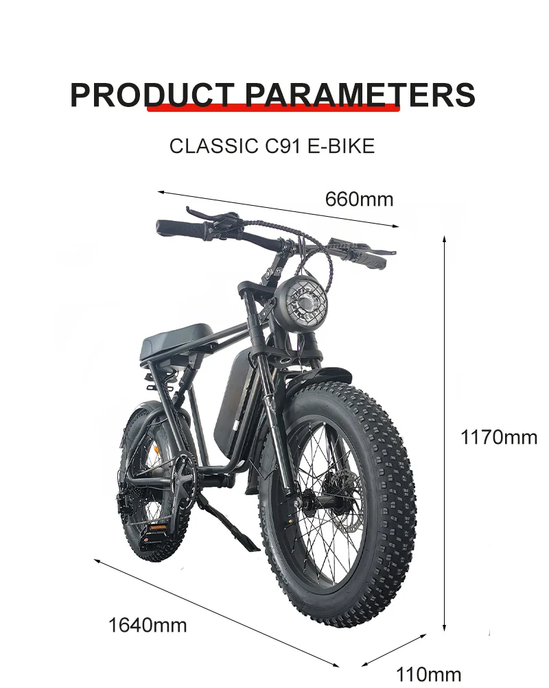 EU EU Warehouse Hot Selling 48V 15Ah 1000W Power Fat Snow Tire Electric Bike Max 50KM/H E Bike  Bicycle For Adult