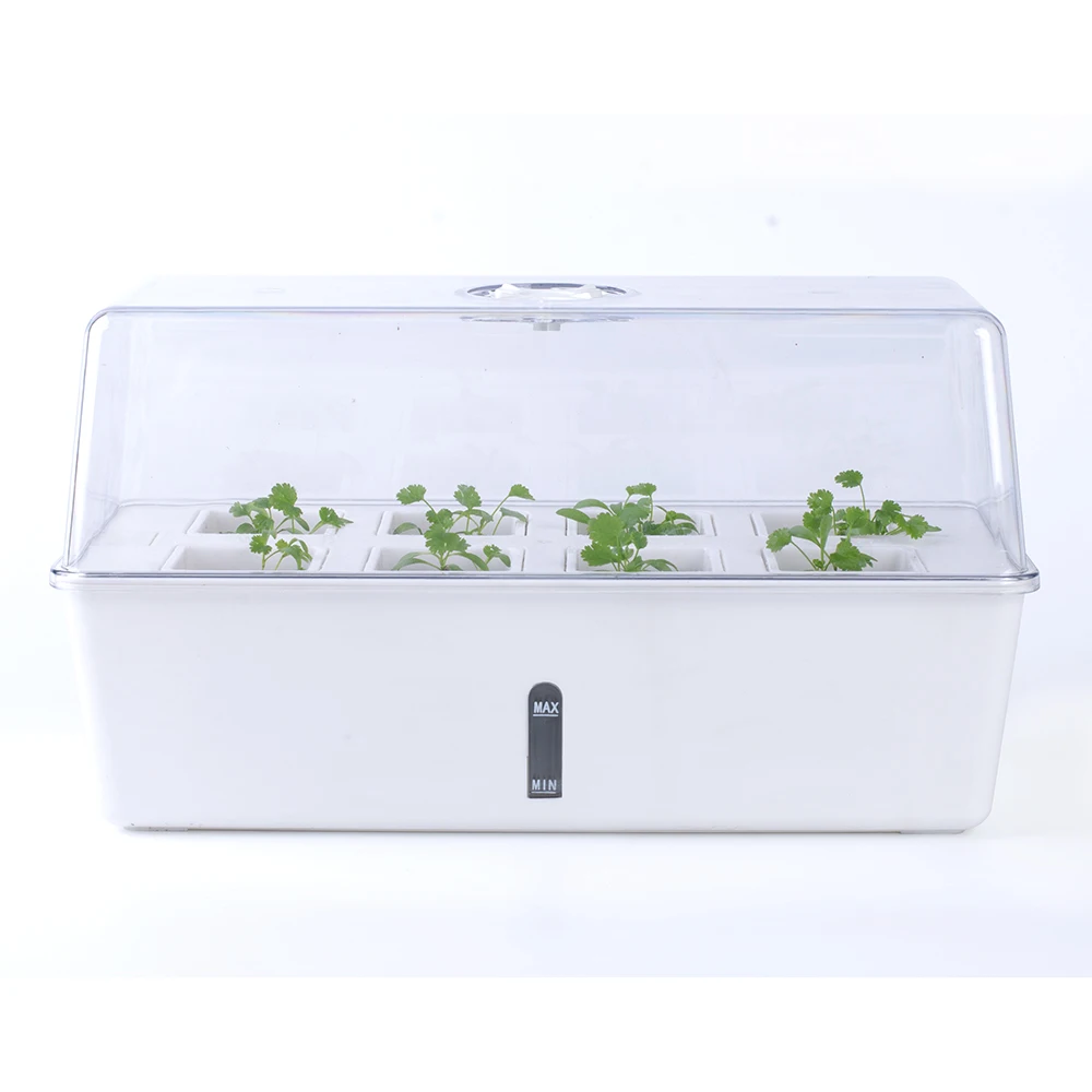 
2021 latest design high quality ABS+PC self watering propagator hydroponic seeding set and herb grow box 