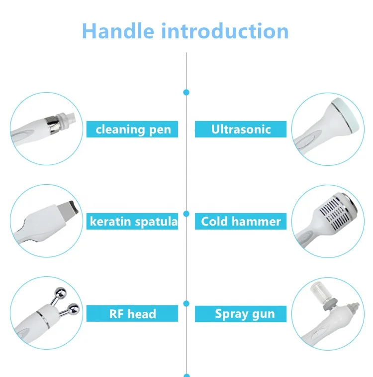 Beauty salon best 6 in 1 skin care products face machine multi-functional hydra personal skin treatment