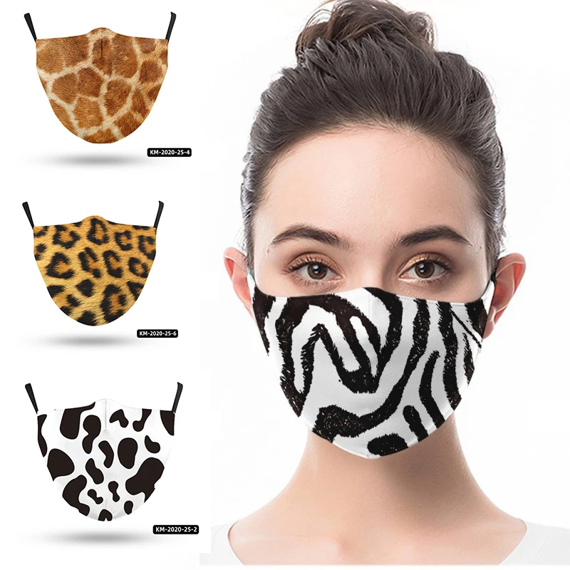 2022 Print Leopard stripe Mask Washable Repeatedly Breathable animal pattern fashion Face party Masks face cover