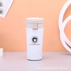 New bouncing Lid stainless steel thermal insulation Gradient double wall vacuum oem portable travel coffee mugs