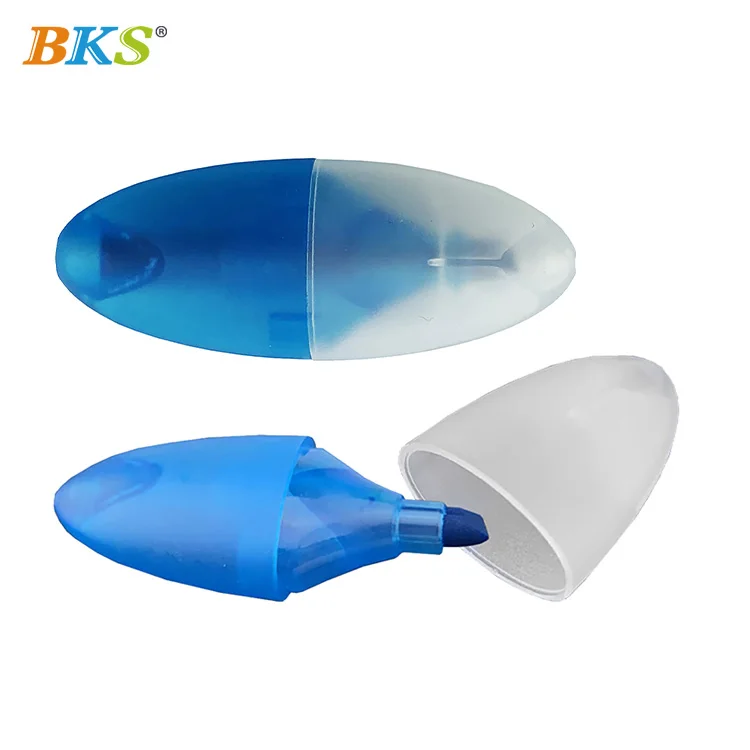 BKS New Style Promotional 6 Colors Egg Shape Mini Highlighter Multi Color Marker Pen for Kids