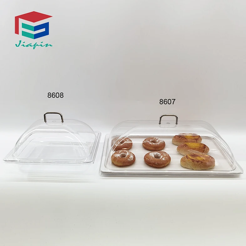 Crystal Clear plastic retangular full size 1/1 GN pan food cover for kitchen canteen used