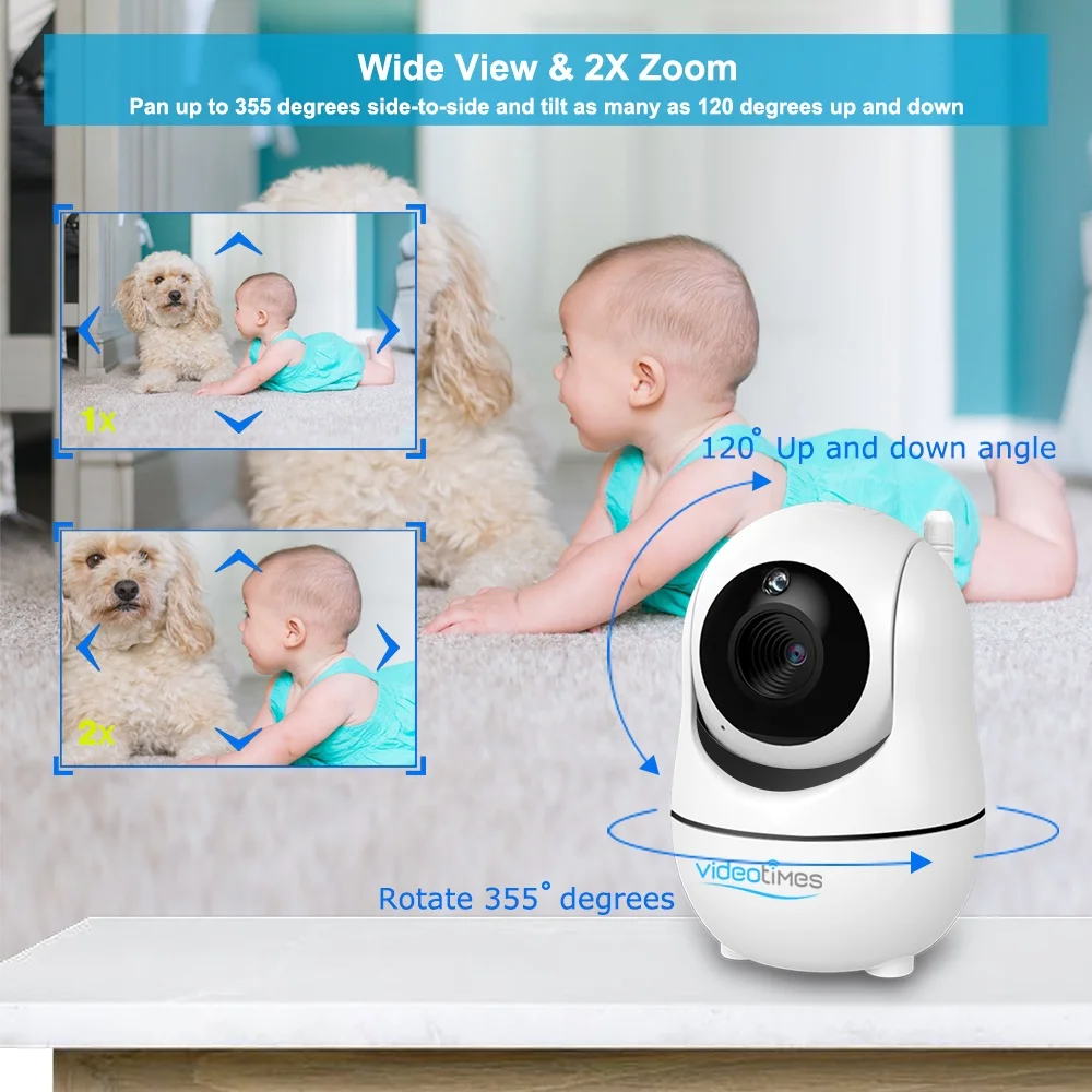 HB66 digital infrared night vision baby phone radio video baby camera