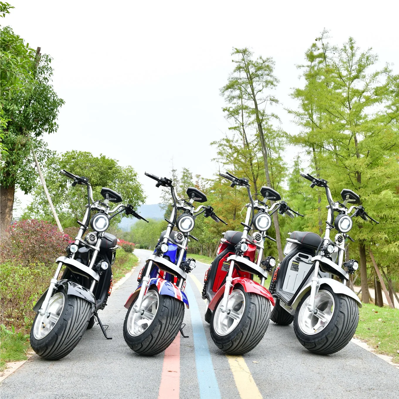 factory price directly 60v 12A cheap warehouse electric scooter fat tire wide wheel adult 2000w citycoco scrooser