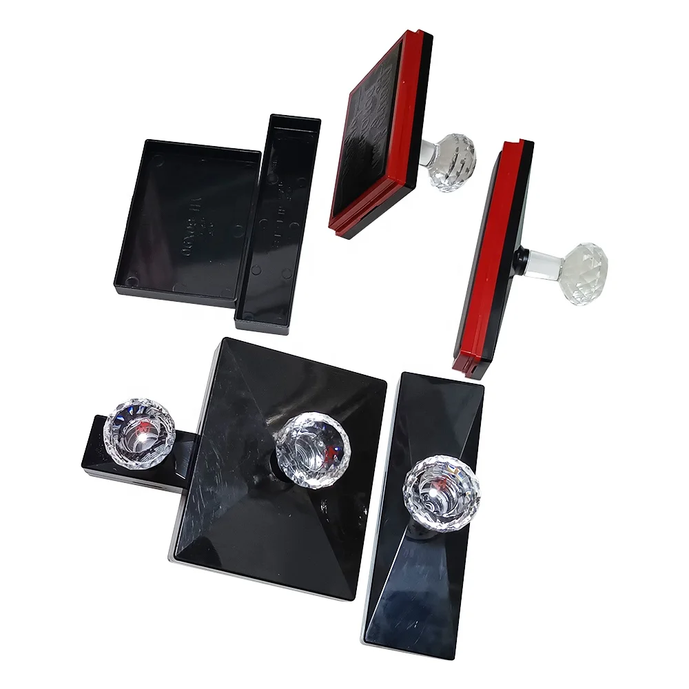 Premium crystal handle big business office flash stamp address name for project carton custom or blank