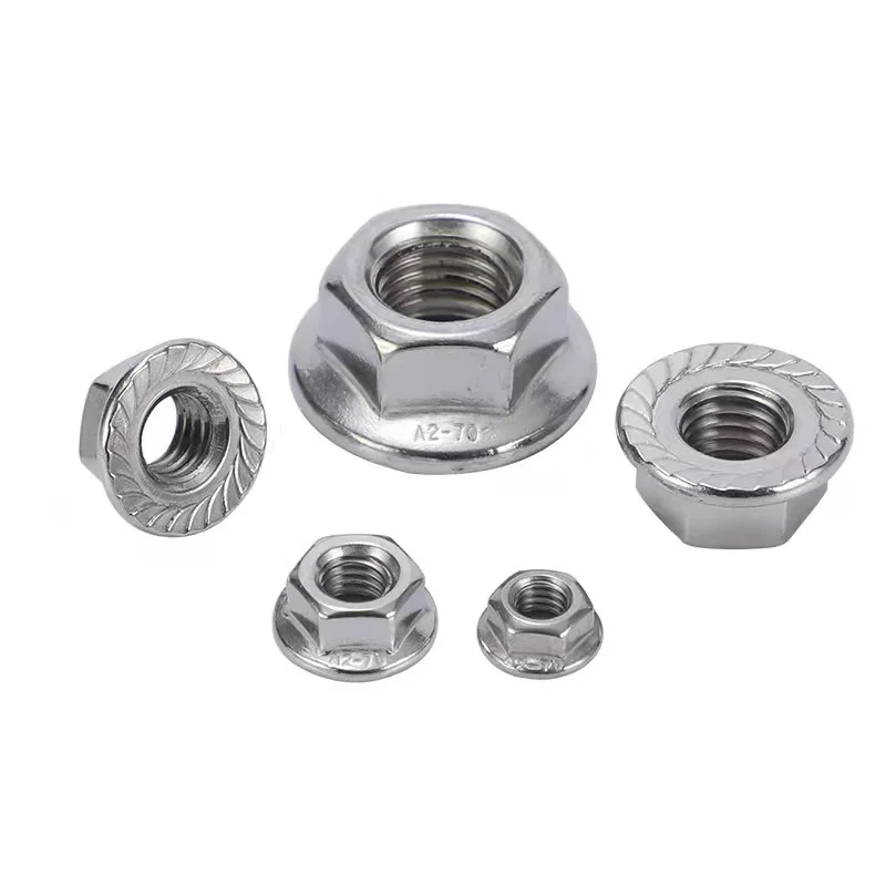 DIN6923 Carbon Steel 10.9 Grade  Black Oxide Lock Hex Flange Nuts M6 M8 M10 M12 M14 M16 M20