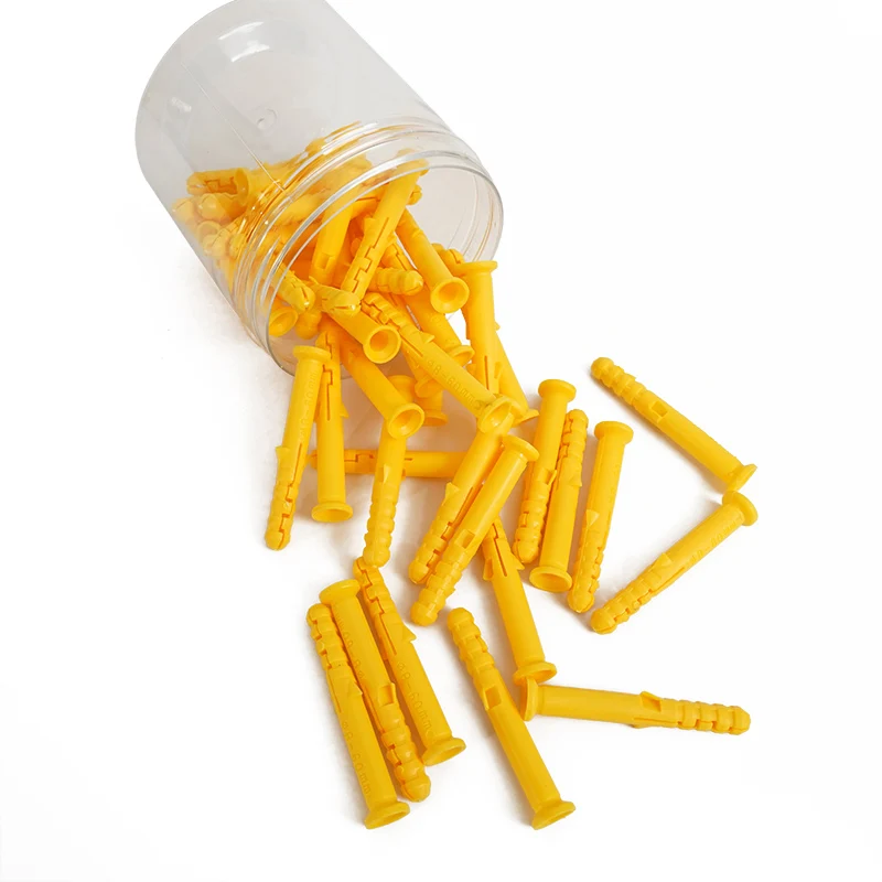 Yellow Self Drilling Drywall Plastic Anchors Nylon Plastic Toggle Anchor