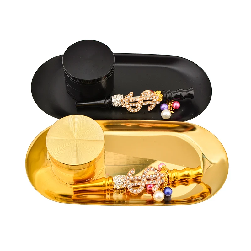 
custom grinders smoking rolling weed tray sets weed accessories blunt holder smoker pipe set 