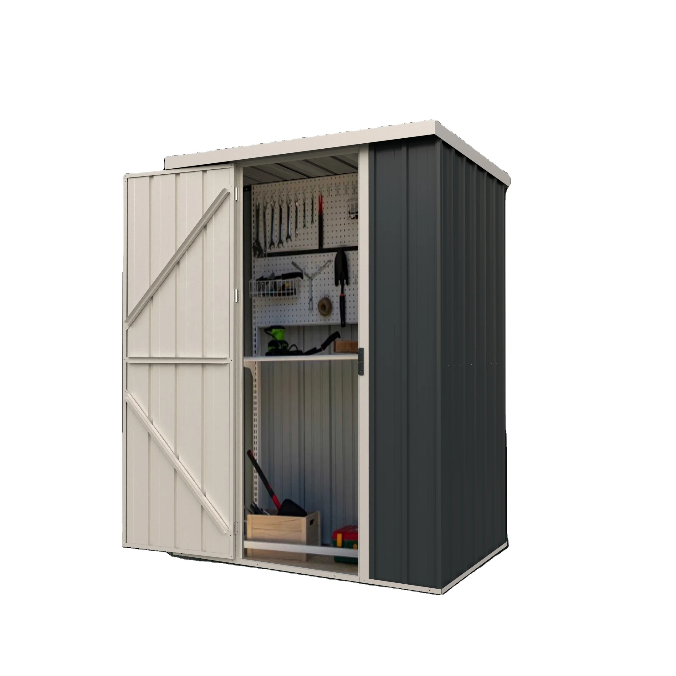 EF0503-H175-H Metal shed building kit small outdoor shed portable shed easily assembled
