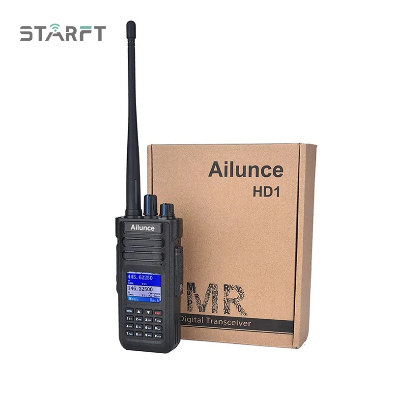 Ailunce HD1 10W Long Range Ham Radio IP67 Waterproof DMR Digital Radio UHF VHF GPS Dual Band Talkie Walkie