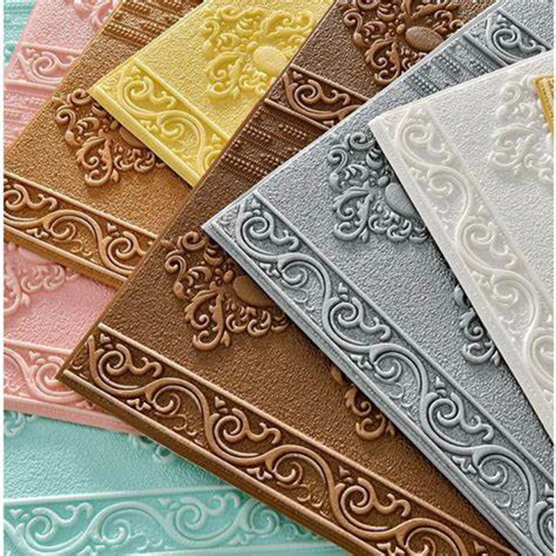 Emboss Design XPE 3D Foam Bedroom Wall Decal Sticker Foam Wall Brick