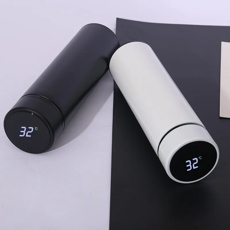 2021 Smart Water Bottle To Drink Water Stainless Steel Water Bottle Led Temperature Display Vacuum Flasks Termos