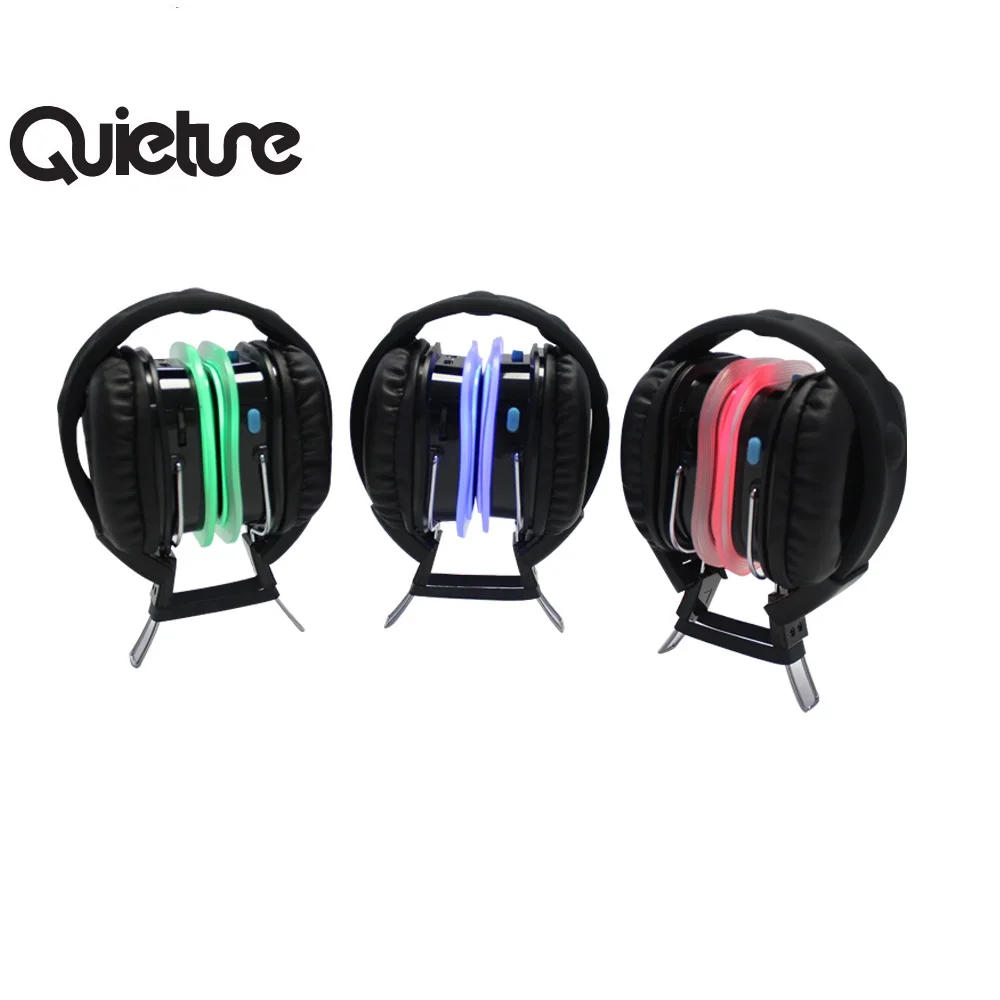 Best Price silent headphones party disco wireless equipment foldable stereo DJ headset house party 2 or 3 channel earphones