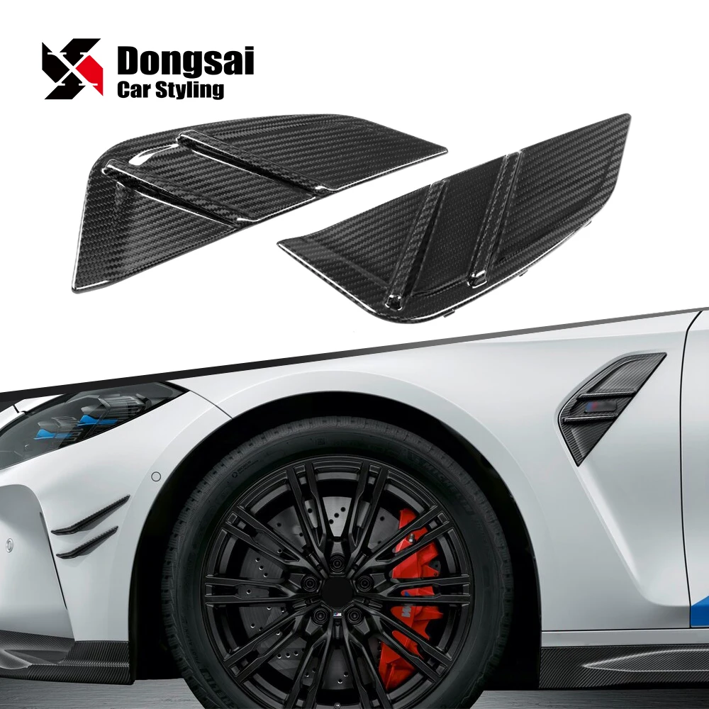 MP Style Dry Carbon Side Bumper Air Side Vents Fenders for BMW M3 G80 M4 G82 G83 Competition 2021+